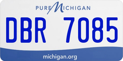 MI license plate DBR7085