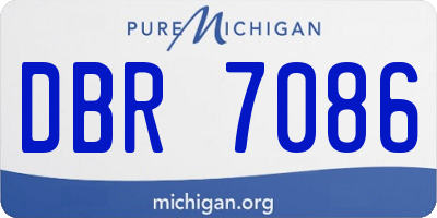MI license plate DBR7086
