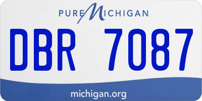 MI license plate DBR7087