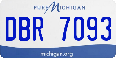 MI license plate DBR7093