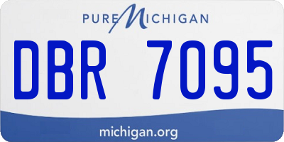 MI license plate DBR7095
