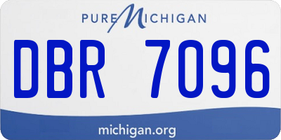 MI license plate DBR7096