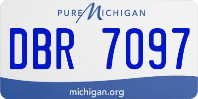 MI license plate DBR7097