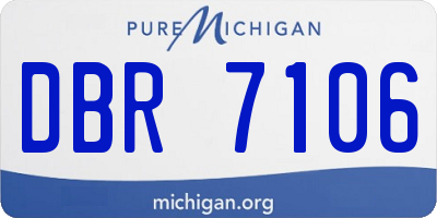 MI license plate DBR7106