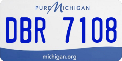MI license plate DBR7108