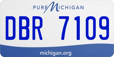 MI license plate DBR7109