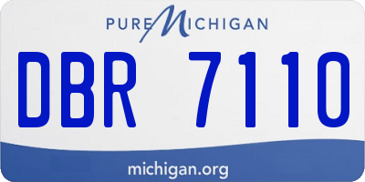 MI license plate DBR7110