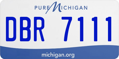 MI license plate DBR7111