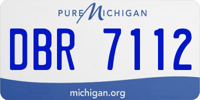 MI license plate DBR7112