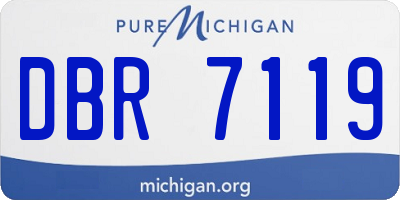 MI license plate DBR7119