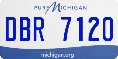 MI license plate DBR7120