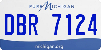 MI license plate DBR7124
