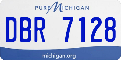 MI license plate DBR7128