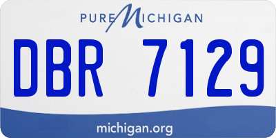 MI license plate DBR7129