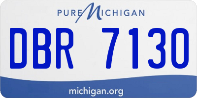 MI license plate DBR7130