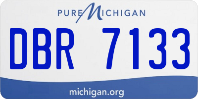 MI license plate DBR7133