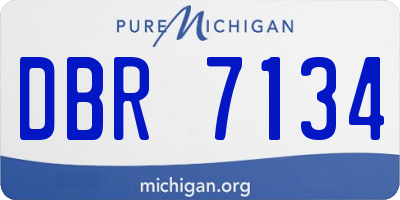 MI license plate DBR7134