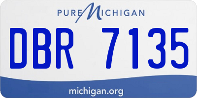 MI license plate DBR7135