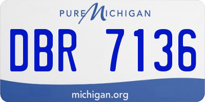 MI license plate DBR7136