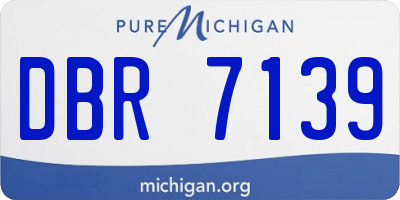 MI license plate DBR7139