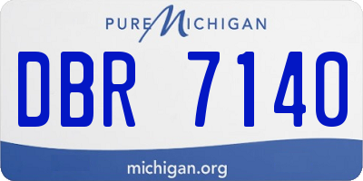 MI license plate DBR7140