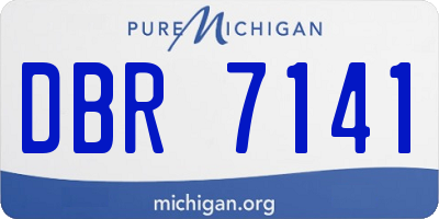MI license plate DBR7141