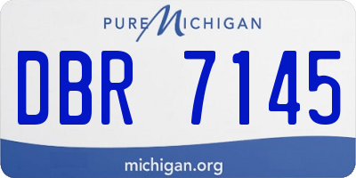 MI license plate DBR7145