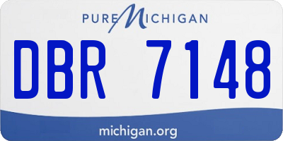 MI license plate DBR7148