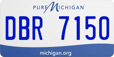 MI license plate DBR7150