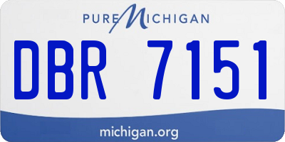 MI license plate DBR7151