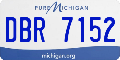 MI license plate DBR7152
