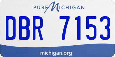 MI license plate DBR7153