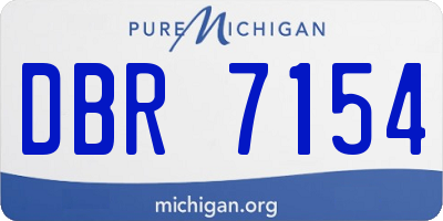 MI license plate DBR7154