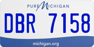 MI license plate DBR7158
