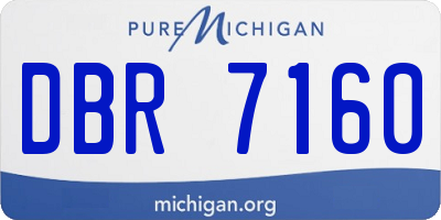 MI license plate DBR7160