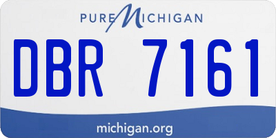 MI license plate DBR7161