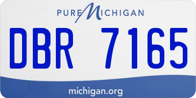 MI license plate DBR7165