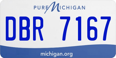 MI license plate DBR7167