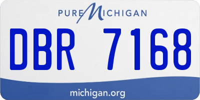 MI license plate DBR7168