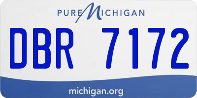 MI license plate DBR7172