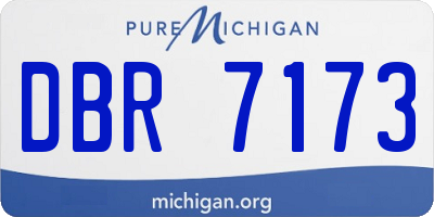 MI license plate DBR7173