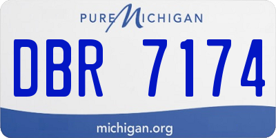 MI license plate DBR7174