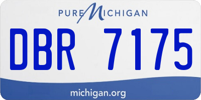 MI license plate DBR7175
