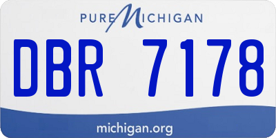 MI license plate DBR7178