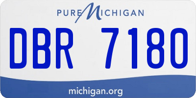 MI license plate DBR7180