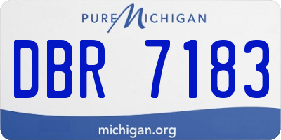 MI license plate DBR7183