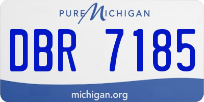 MI license plate DBR7185