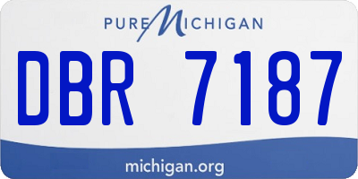MI license plate DBR7187