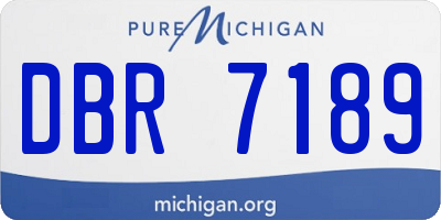 MI license plate DBR7189