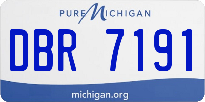 MI license plate DBR7191